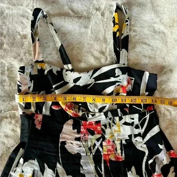 R&K Black women’s black floral Sundress  Size 6 - Picture 5 of 13